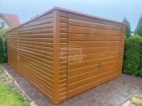 Garaż blaszany 3,5x6m brama drewnopodobny -  dach   GP672 Iława - zdjęcie 5
