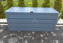 Skrzynia ogrodowa metalowa kufer 150x60x70cm  antracyt NB235 Dobre Miasto - zdjęcie 4
