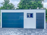 Garaż Blaszany 6,5x6m Brama Segmentowa 3x Okno Dach spad w tył GP412 Szczecin - zdjęcie 7