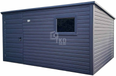 Schowek - domek ogrodowy 3,5x2,5m - Drzwi okno dach spad w tył TKD252