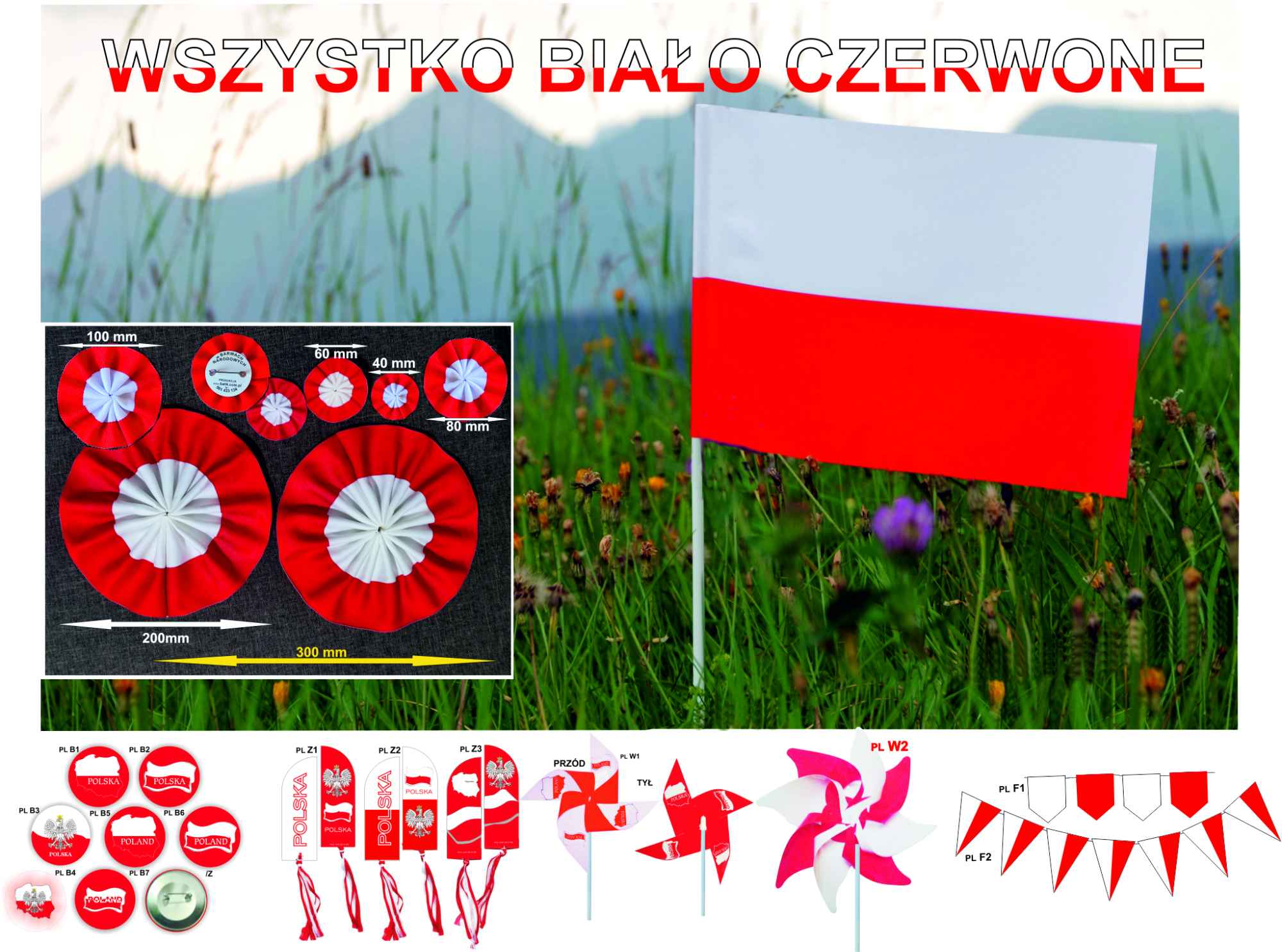 Chorągiewki Polskie , wszystko biało czerwone Grunwald - zdjęcie 7