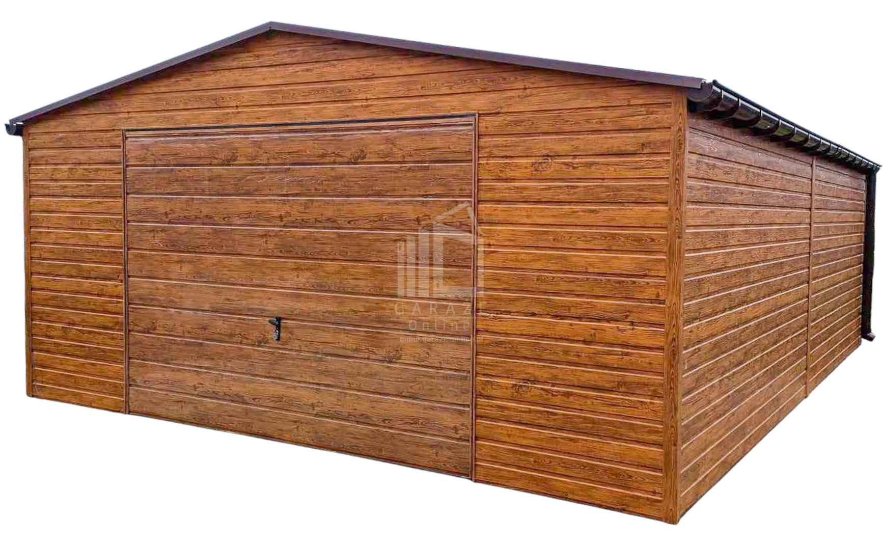 Garaż blaszany 6x6m - Brama uchylna drzwi 2x okno rynny dwuspad ID810 Oświęcim - zdjęcie 1