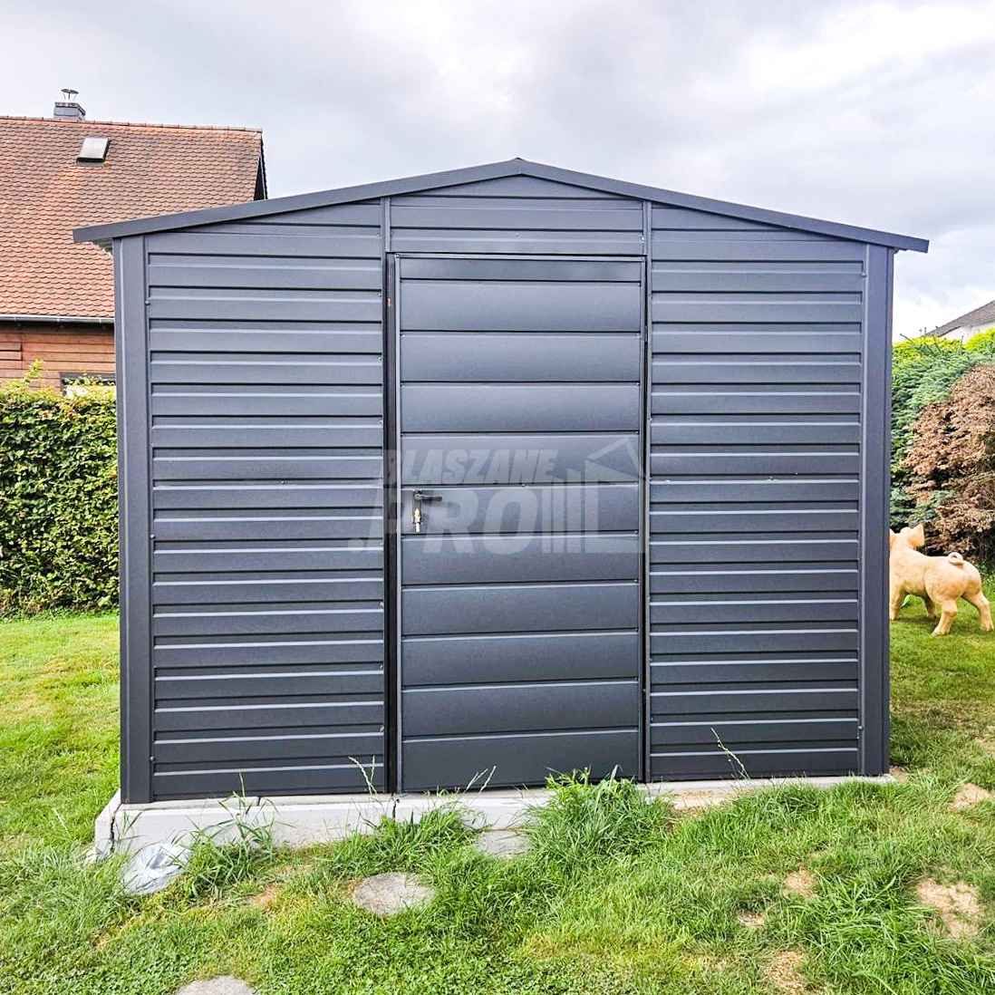 Schowek Domek ogrodowy 3x3m drzwi - antracyt - dach dwuspadowy GP429 Legnica - zdjęcie 4