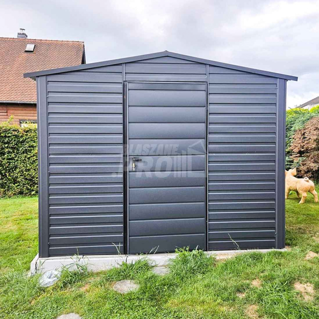 Schowek Domek ogrodowy 3x3m drzwi - antracyt - dach dwuspadowy GP429 Legnica - zdjęcie 4
