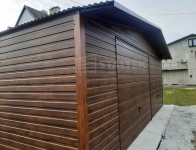 Garaż blaszany 7x6m 2x Brama  drewnopodobny Dach  rynny ST165 Kalisz - zdjęcie 3