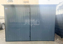 Garaż blaszany 3x7 brama dwuskrzydłowa antracyt Dach spad w tył GP193 Gliwice - zdjęcie 3