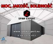 Hale namiotowe/magazyny całoroczne solidne konstrukcje stalowe