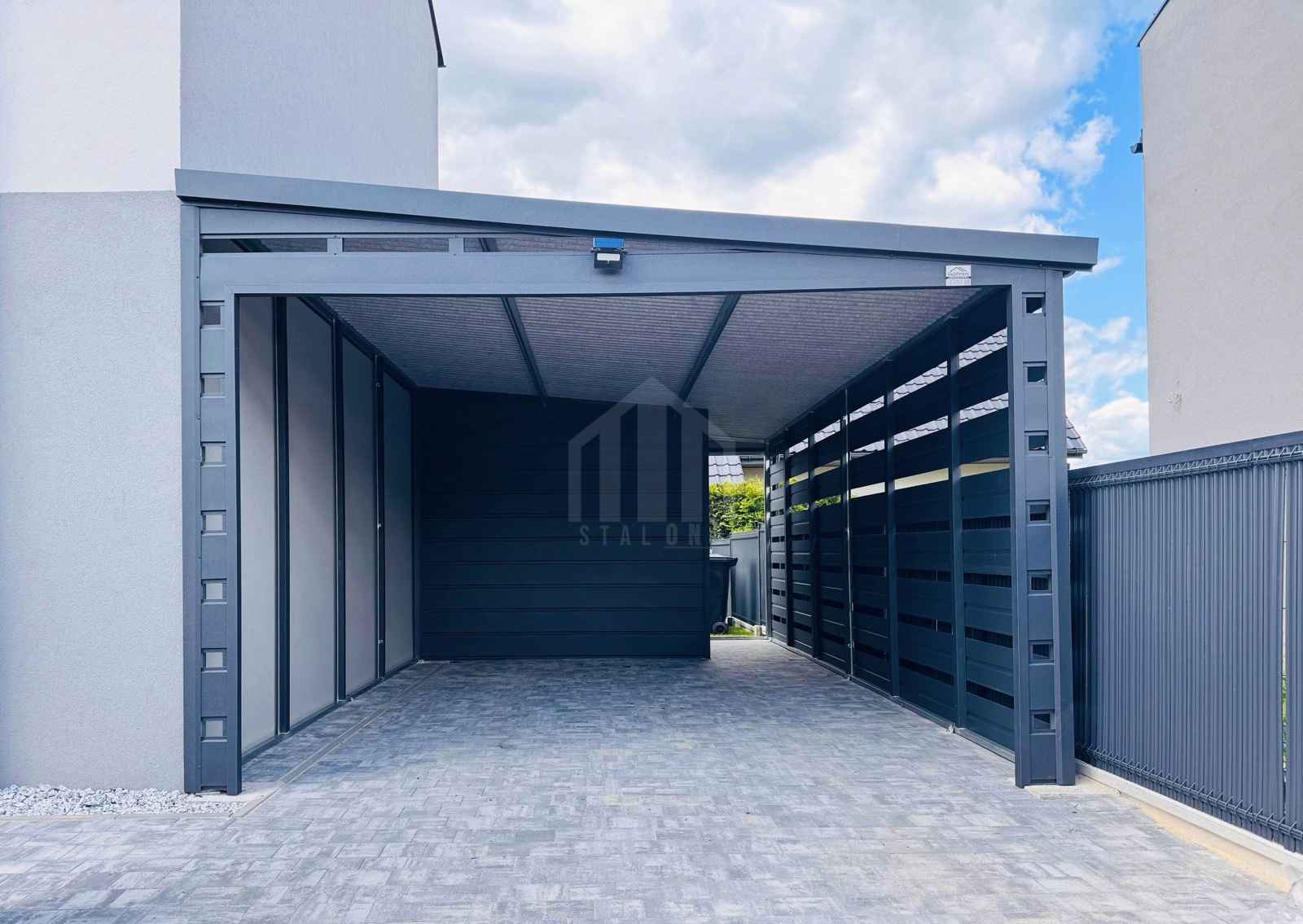 Carport wiata samochodowa 3,5x6 m  drzwi okno dach SO217 Wisła - zdjęcie 5