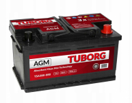 Akumulator Tuborg TSA580-080 AGM 12V 80Ah 800A P+