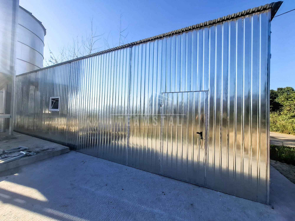 Garaż blaszany 3x12m brama dwuskrzydłowa drzwi okno ocynk dach TS1179 Biała Podlaska - zdjęcie 2