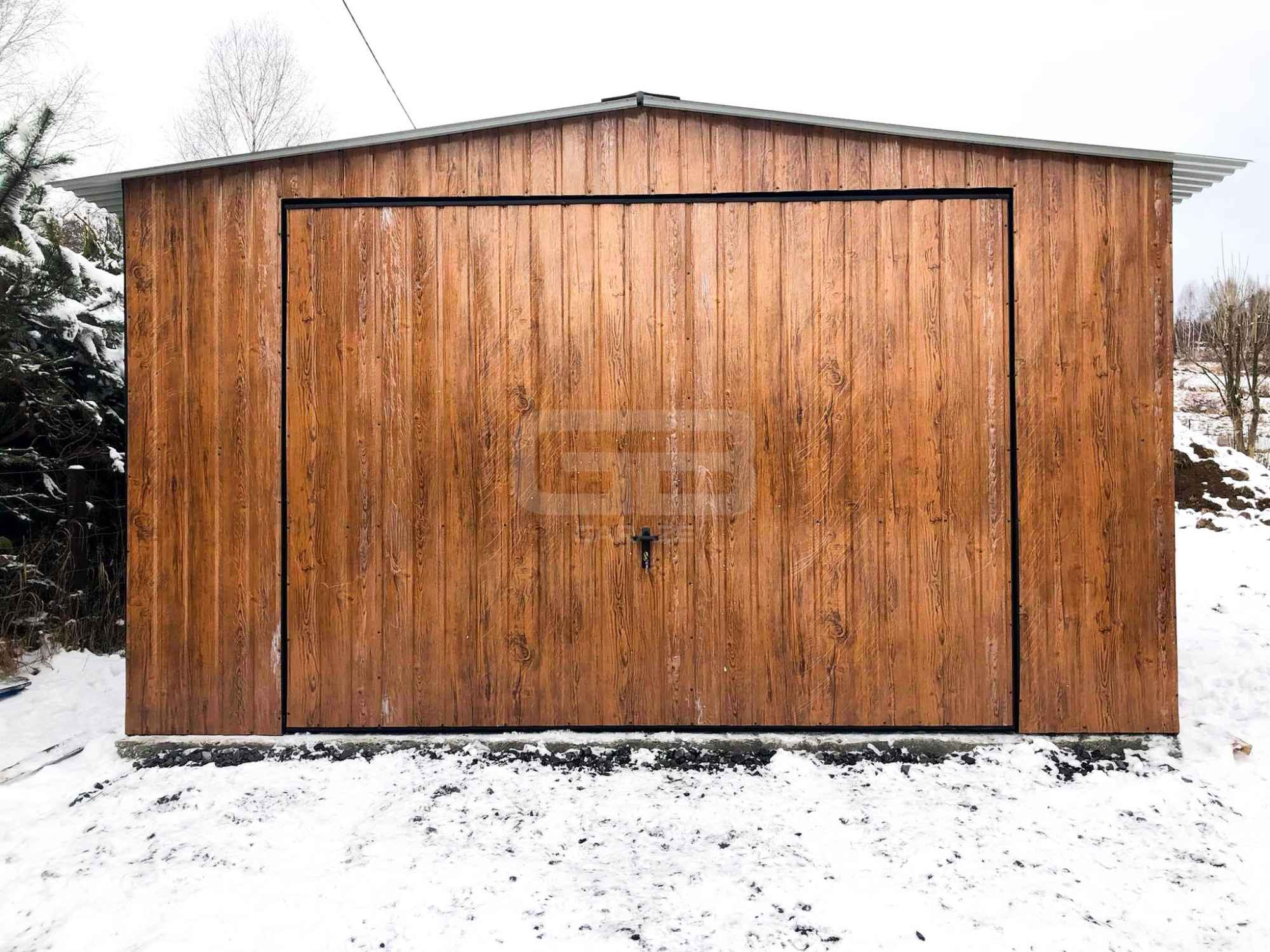 Garaż blaszany 5x8 wolnostojący Brama uchylna Okno drzwi Dach  GB176 Łomża - zdjęcie 2