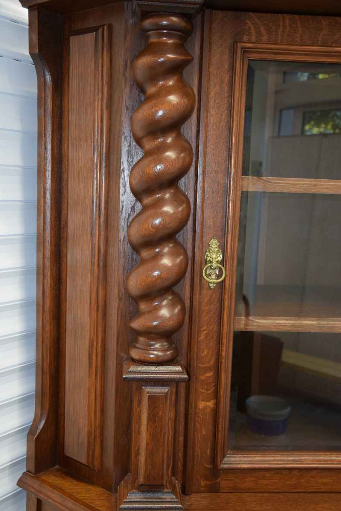 witryna narożna dębowa - meble gdańskie - jak nowa Olsztyn - zdjęcie 5