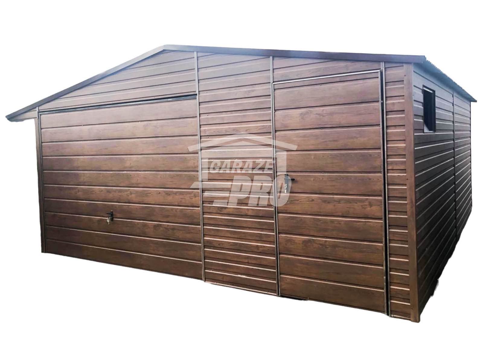 Garaż blaszany 5x5 Brama drewnopodobny  Dach dwuspadowy GP86 Krowodrza - zdjęcie 1