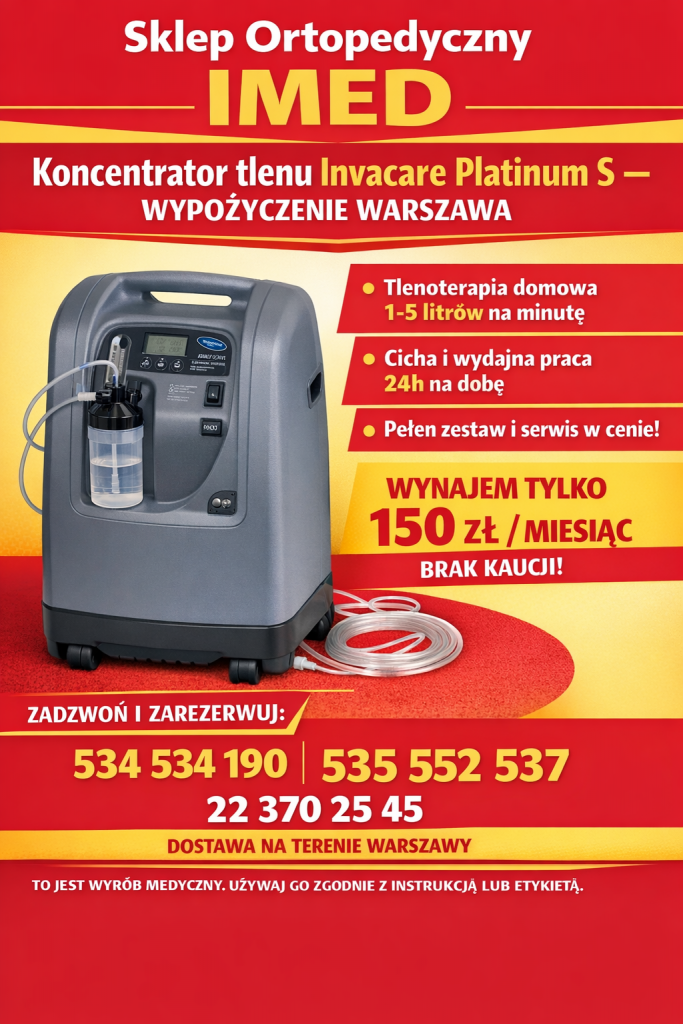 Koncentrator tlenu Invacare Platinum S – wypożyczenie Warszawa Bemowo - zdjęcie 1