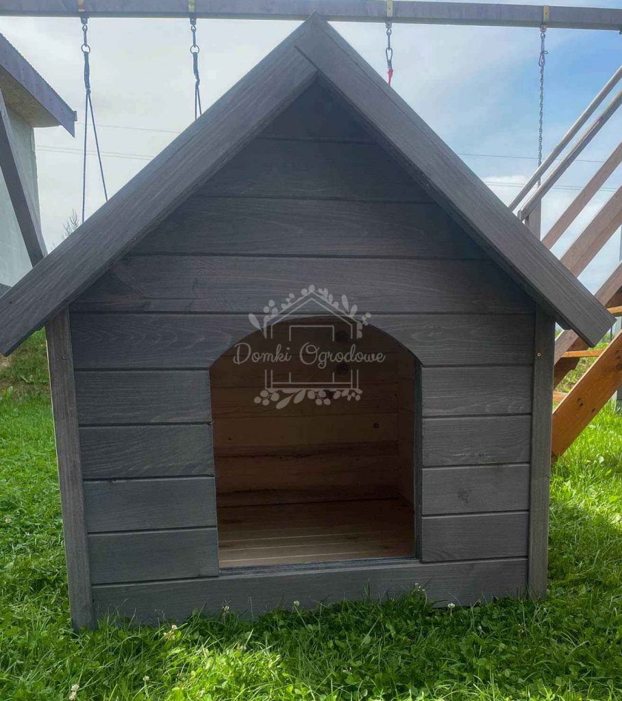 Buda dla psa Rozmiar "L" - Grafit - Dach dwuspadowy ID829 Zielona Góra - zdjęcie 9