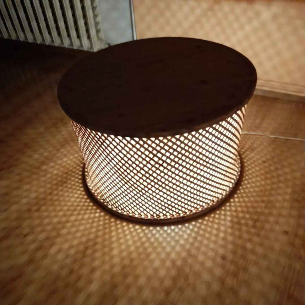 stolik okrągły kawowy ążurowy Lutogniew - zdjęcie 1