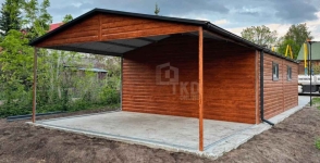 Garaż blaszany 5x6 m wiata 5x3 m brama drzwi 2x okno rynny TKD462 Hajnówka - zdjęcie 3