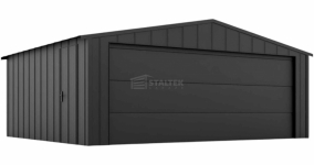 Garaż blaszany 5x6 - brama segmentowa drzwi blacha na rąbek dach ST201