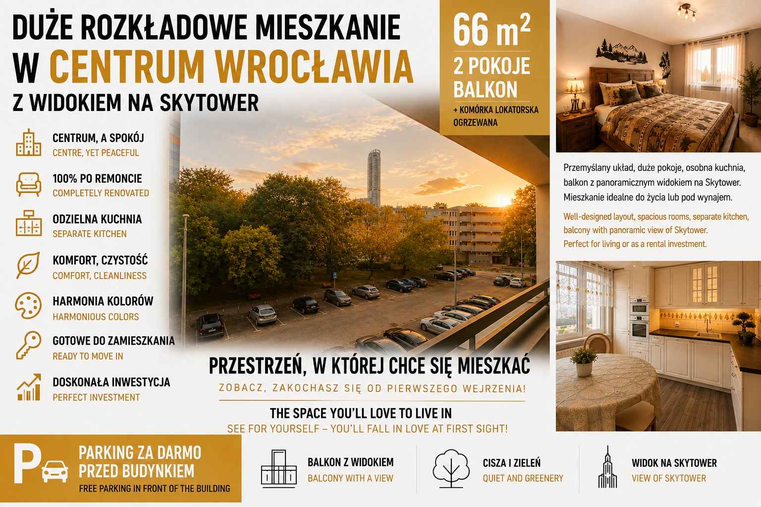 2pok, 66met, Okolice Zielińskiego BALKON/KOMÓRKA/WINDA (Wrocław) Stare Miasto - zdjęcie 1