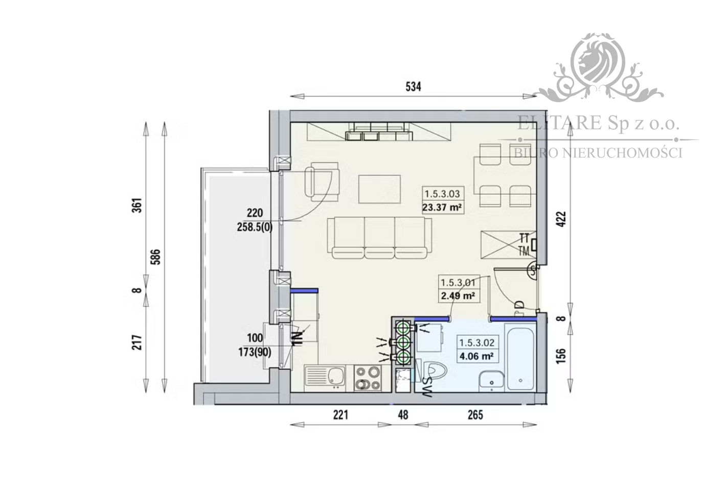 Mieszkanie NOWE 29,90m2 ,1 pok. w Centrum Wrocławia/Stare Miasto Wrocław - zdjęcie 5