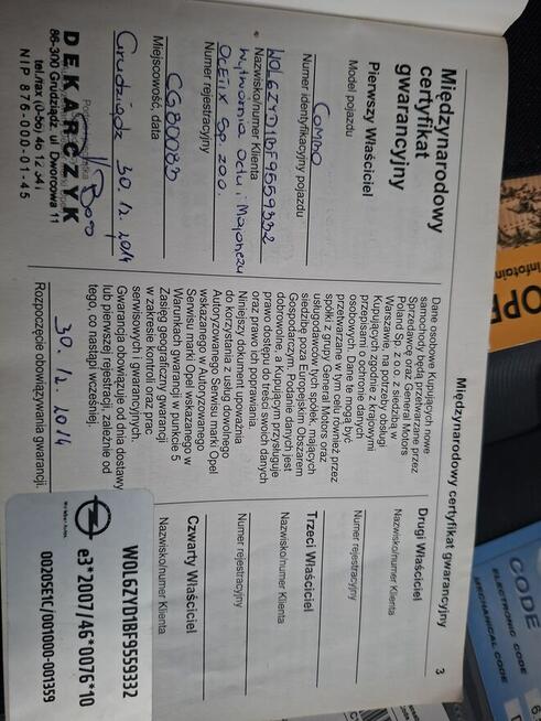 Sprzedam opla combo d 2014/15 Zambrów - zdjęcie 9