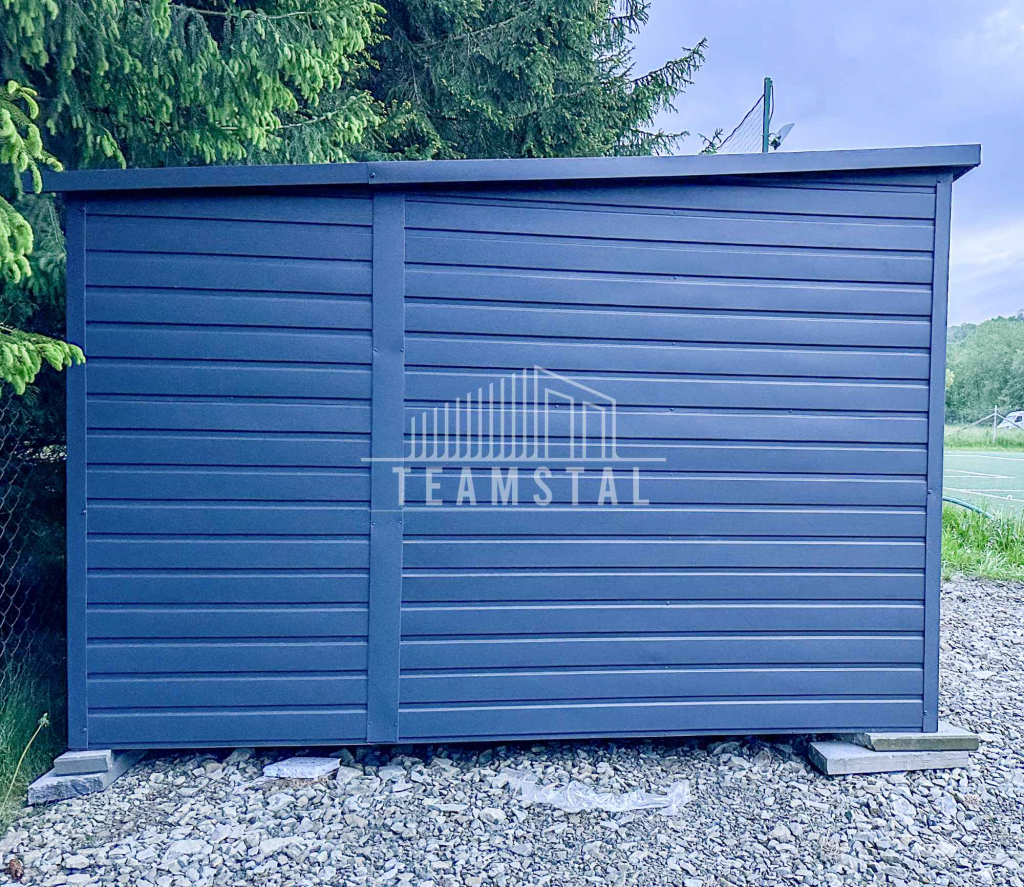 Schowek -  Domek Ogrodowy 3x3m Drzwi - Antracyt - Biały-Spad tył TS655 Kłodzko - zdjęcie 5