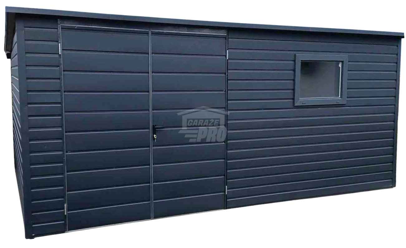 Schowek - domek ogrodowy 5x3m Brama dwuskrzydłowa okno dach GP517 Płock - zdjęcie 1