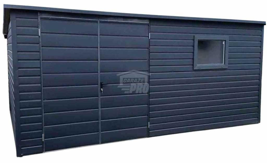 Schowek - domek ogrodowy 5x3m Brama dwuskrzydłowa okno dach GP517 Płock - zdjęcie 1