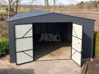 Hala Garaż blaszany 6x7 Brama dwuskrzydłowa antracyt dwuspad GP194 Włocławek - zdjęcie 6