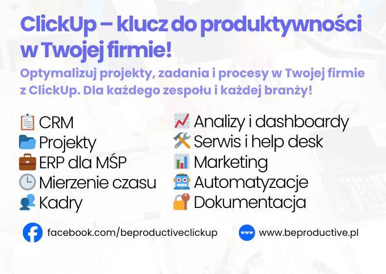 Konsultant ClickUp wdrożenie CRM i zarządzanie projektami Rembertów - zdjęcie 1