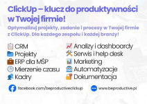 Konsultant ClickUp wdrożenie CRM i zarządzanie projektami