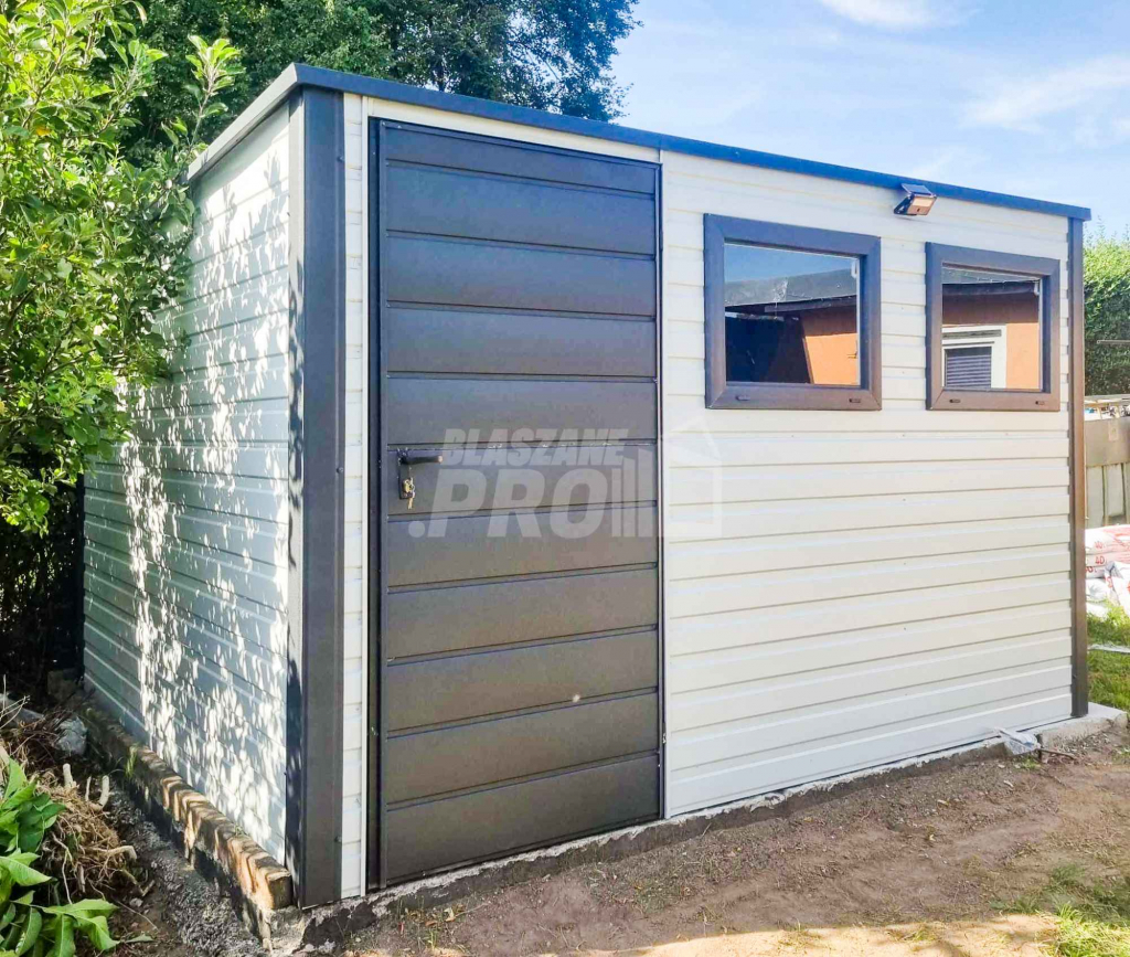 Schowek - domek ogrodowy 3,5x2,5m - drzwi 2x okno Biały antracyt GP426 Gryfice - zdjęcie 3