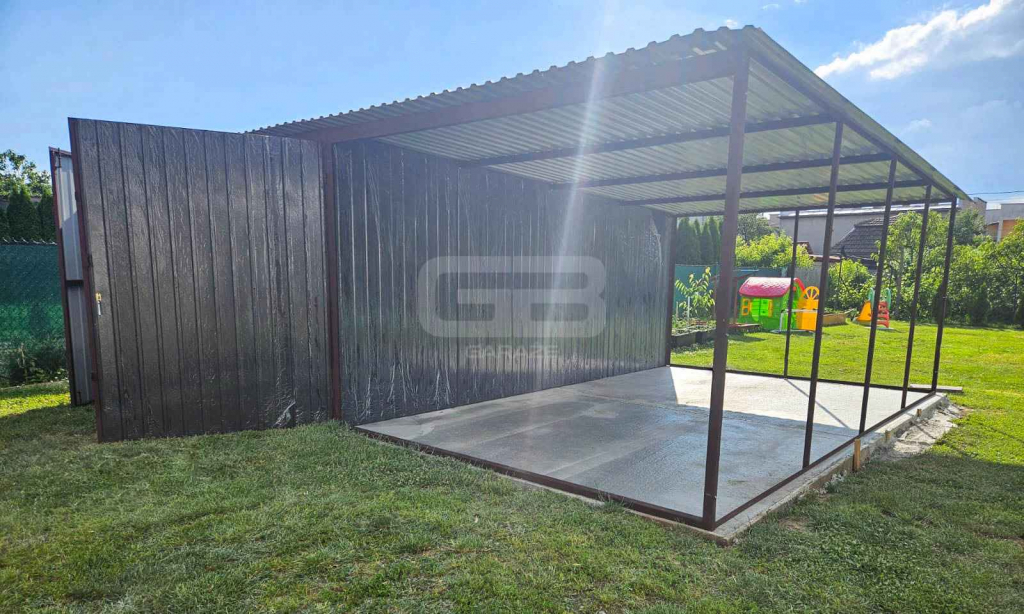 Garaż blaszany 3x5m + wiata 3x5 m wolnostojący antracyt GB147 Śródmieście - zdjęcie 3