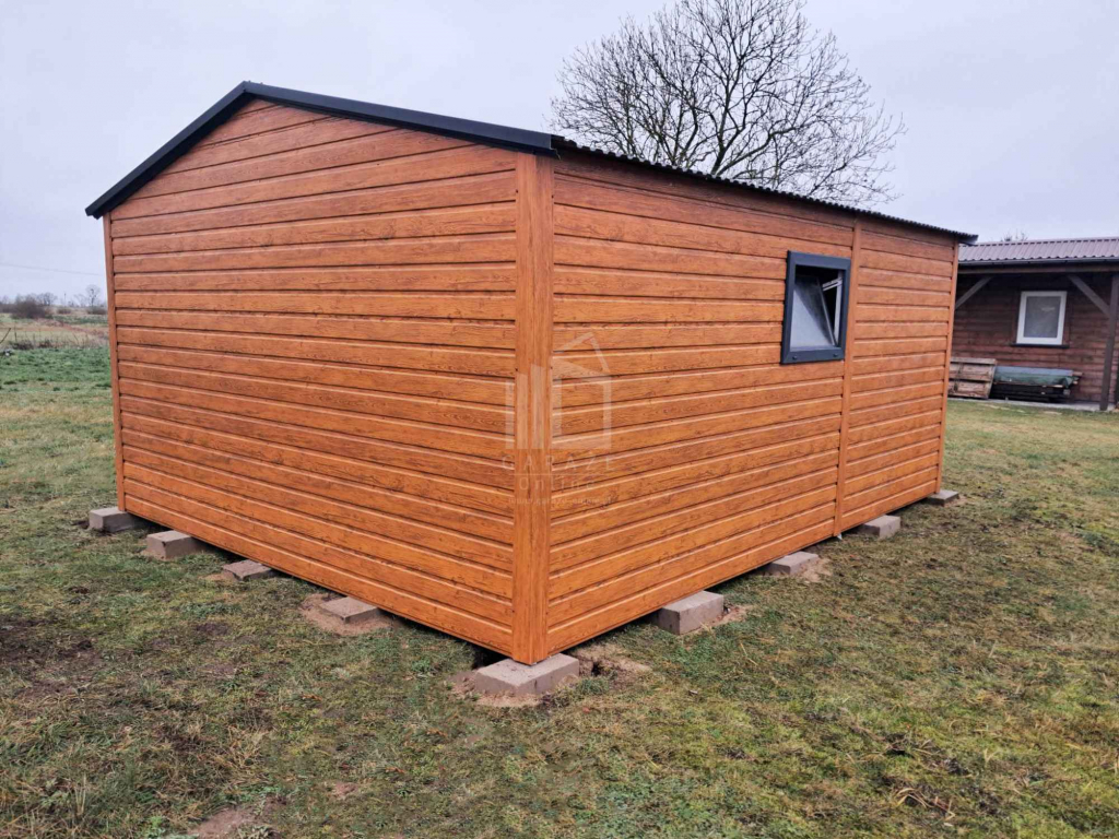 Garaż blaszany 4x5m - brama dwuskrzydłowa okno dach dwuspadowy ID981 Łańcut - zdjęcie 6
