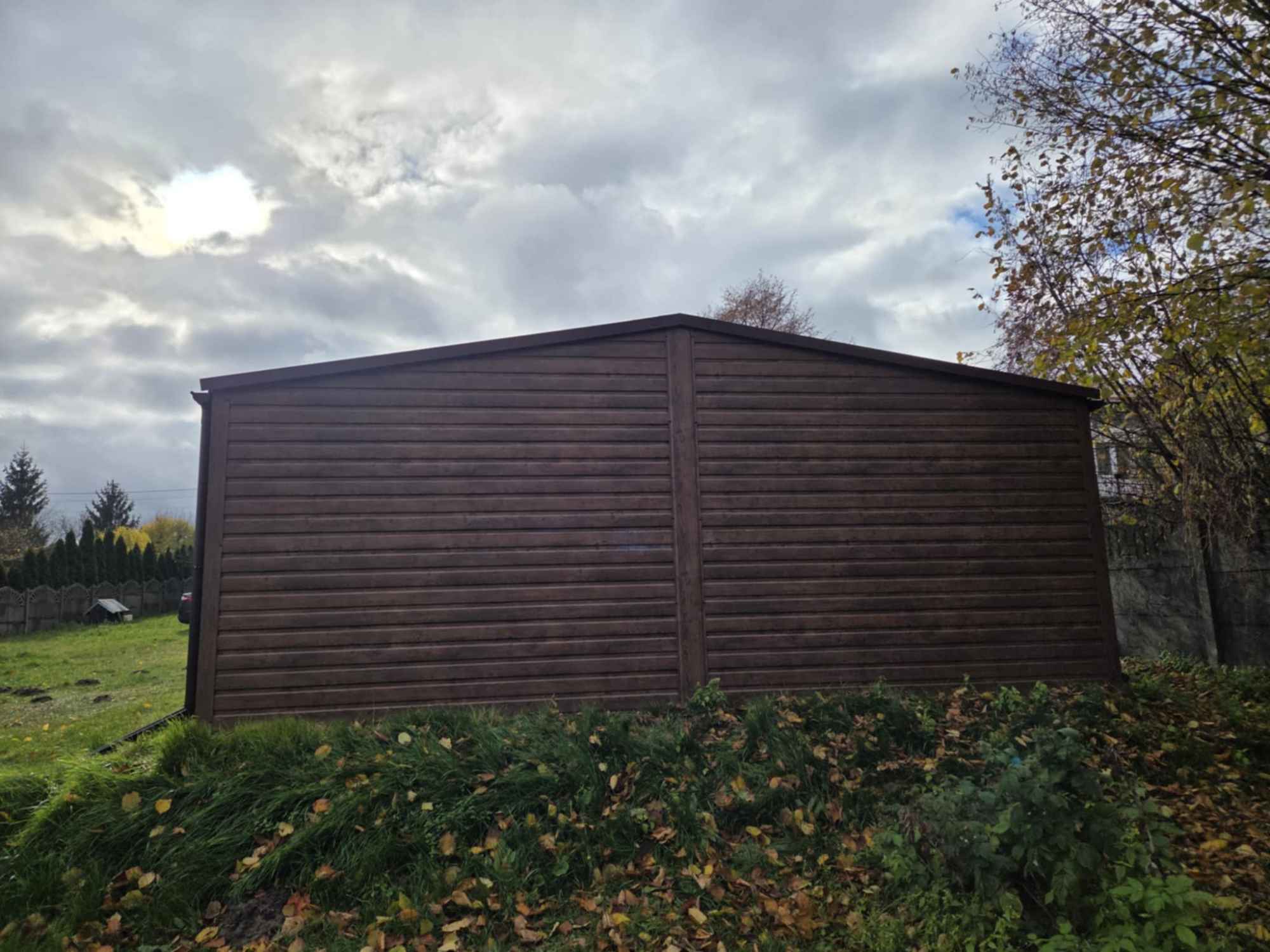 Garaż Blaszany dwustanowiskowy 6x5.8 Ciemny Orzech PRODUCENT Terespol - zdjęcie 5