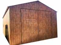Garaż blaszany 6x9 Brama + 3x okno drewnopodobny  Dach GB184