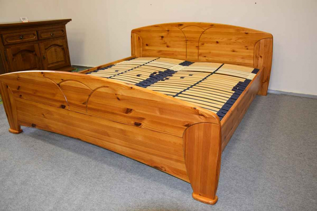 łóżko z drewna sosnowego z nowymi materacami Olsztyn - zdjęcie 3