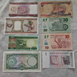 Banknoty zestaw 8 sztuk z Afryki Ruda Śląska - zdjęcie 2