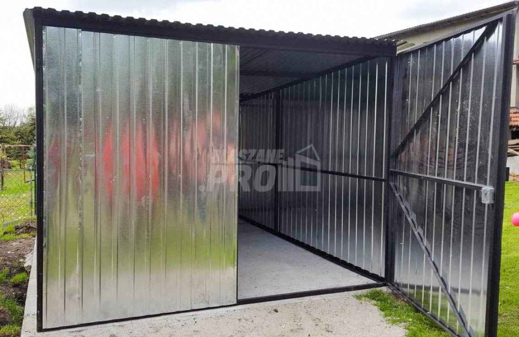 Garaż blaszany 3x5 Brama ocynk - spad w tył GP185 Zamość - zdjęcie 5