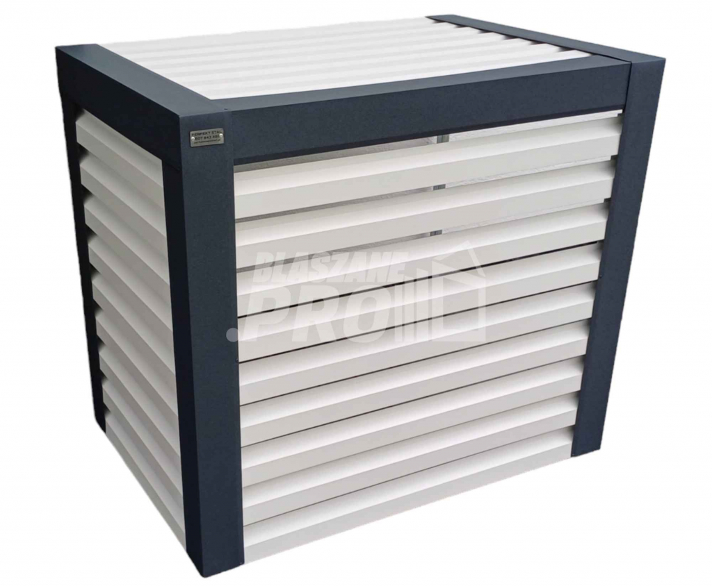 Osłona klimatyzatora, pompy ciepła 90x50x110 cm biały + antracyt GP302 Przemyśl - zdjęcie 1