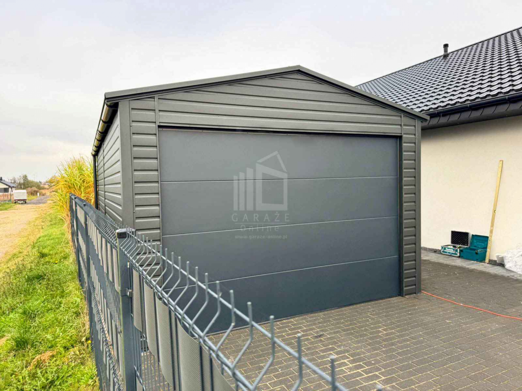 Garaż blaszany 5x6m brama segmentowa okno drzwi dach rynny ID1121 Nowy Dwór Mazowiecki - zdjęcie 9