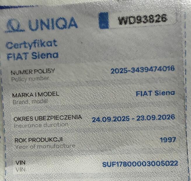FIAT Siena - tylko 70 tyś km przeb I właściciel 1.4 Benzyna Legionowo - zdjęcie 10
