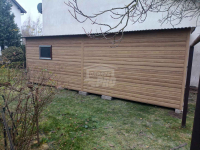 Garaż blaszany 4x7m Brama dwuskrzydłowa okno drewnopodobny dach GP519 Bydgoszcz - zdjęcie 2