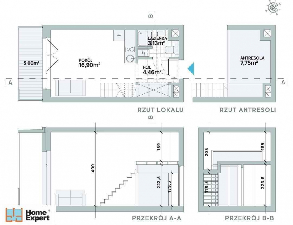 1pok, 32met, Okolice Granicznej ANTRESOLA/BALKON/2022 (Wrocław) Fabryczna - zdjęcie 12