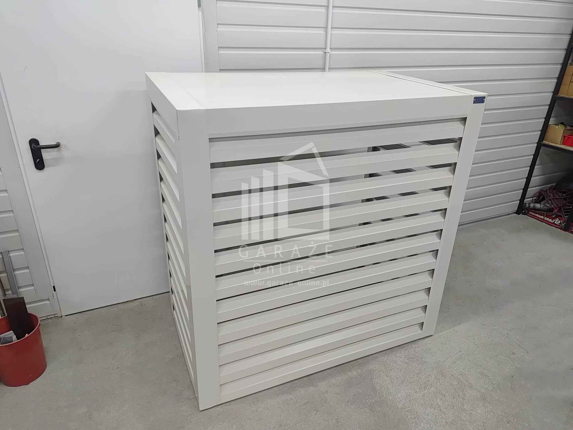 Osłona klimatyzatora – pompy ciepła 120x40x140 cm biały ID1148 Opole - zdjęcie 4