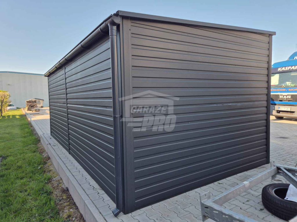 Schowek Domek Ogrodowy 6x2,5m - Brama - antracyt dach rynna GP620 Iława - zdjęcie 3