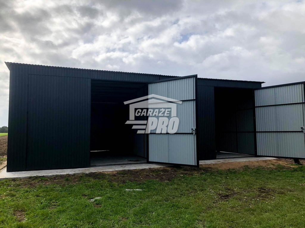 Hala Garaż blaszany 8x6  antracyt spad w tył GP142 Niepołomice - zdjęcie 4