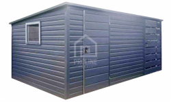 Schowek Domek Ogrodowy 4x2,5 +Wiata 1,5m 2x Drzwi Okno spad  PLG155