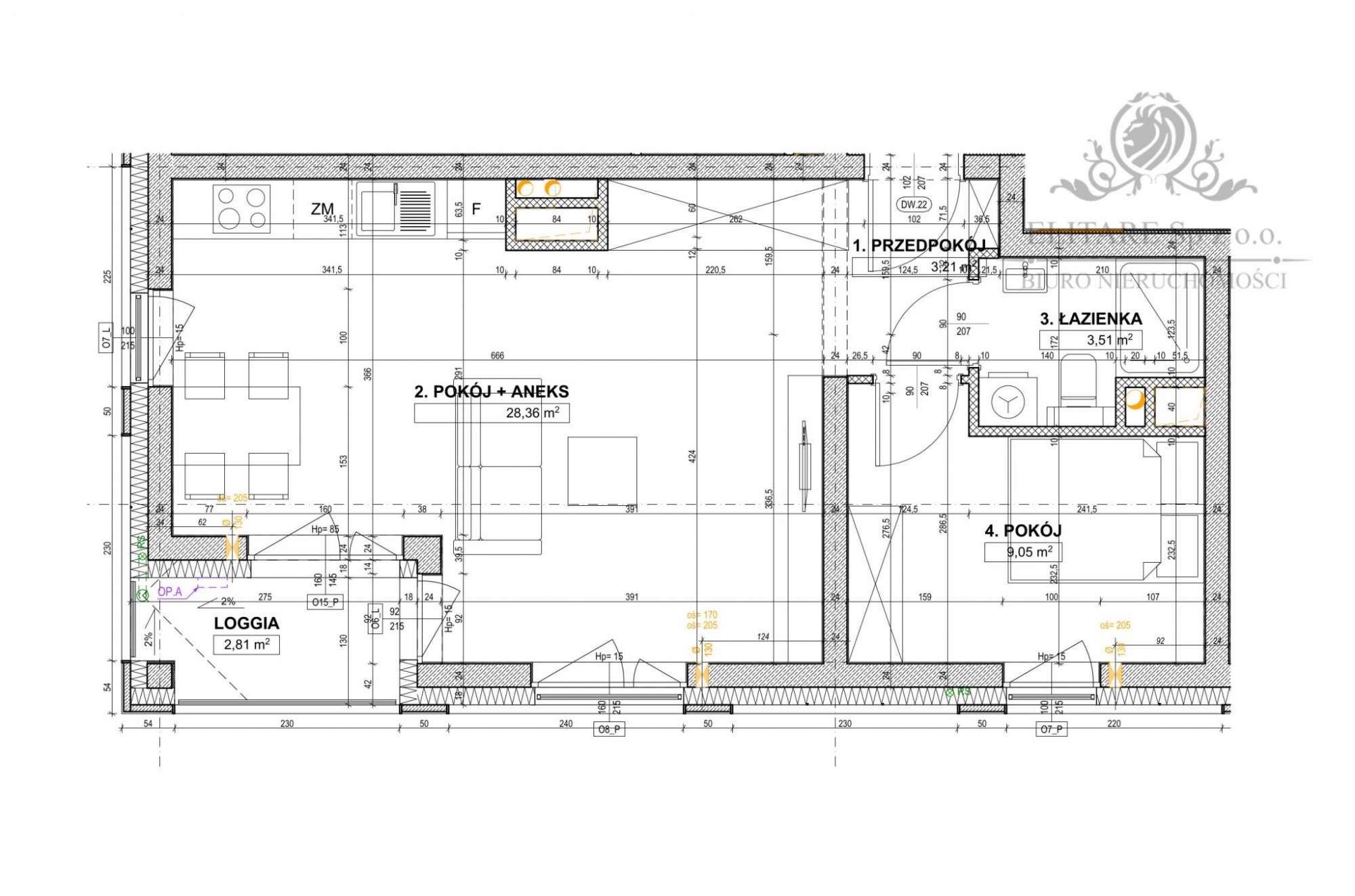 Dwupokojowe mieszkanie 44,13m2 tuż obok Sky Tower, Powstańców Śląskich Wrocław - zdjęcie 3