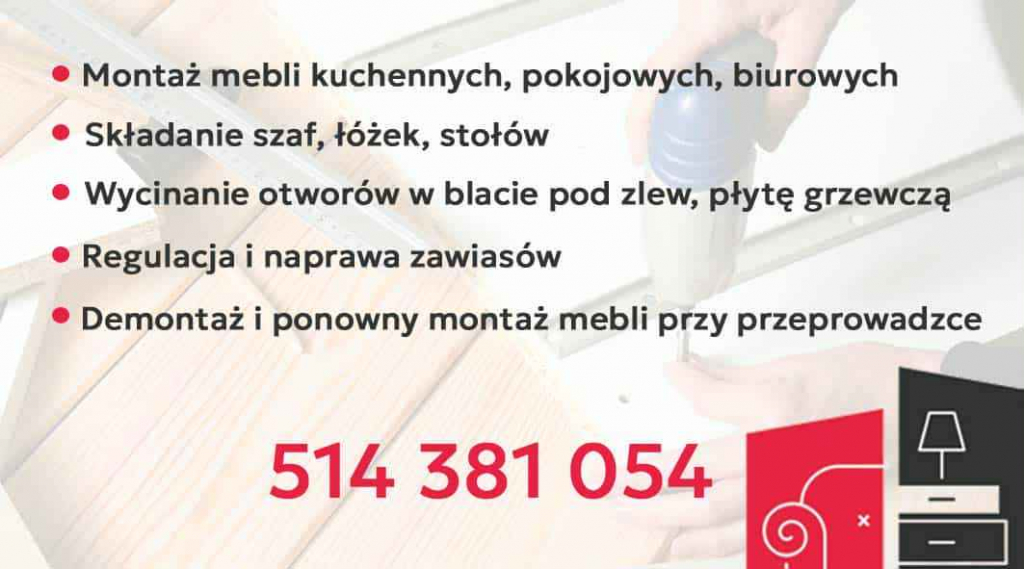MONTAŻ MEBLI SIEDLCE +50 KM Siedlce - zdjęcie 2